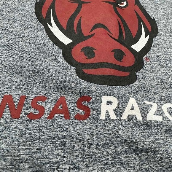 Arkansas Razorbacks Champion T Shirt‎ XL Gray College NCAA Mens - Picture 2 of 7